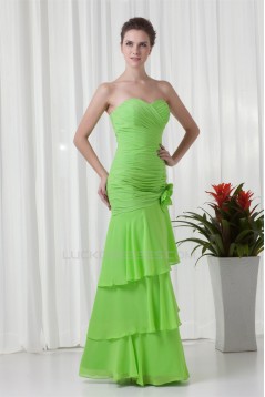 Sweetheart Chiffon Sleeveless Long Bridesmaid Dresses 02010209