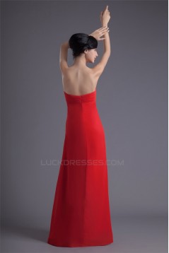 Wholesale Chiffon Cascading Ruffles Long Red Bridesmaid Dresses 02010214