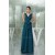 A-Line Chiffon V-Neck Sleeveless Long Bridesmaid Dresses 02010217