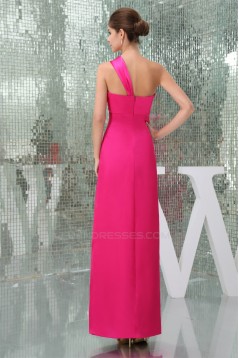 Sleeveless Sheath/Column Draped One-Shoulder Bridesmaid Dresses 02010228