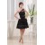 One-Shoulder A-Line Sleeveless Knee-Length One-Shoulder Short Black Bridesmaid Dresses 02010314