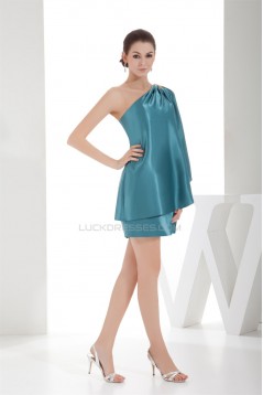 One-Shoulder Sheath/Column Short/Mini Bridesmaid Dresses 02010317