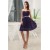 A-Line Soft Sweetheart Ruffles Chiffon Short Purple Bridesmaid Dresses 02010323