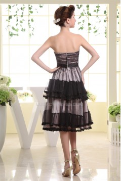 Satin Fine Netting A-Line Sleeveless Sweetheart Bridesmaid Dresses 02010329