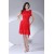 Short/Mini Scoop Ruffles Chiffon Short Red Bridesmaid Dresses 02010335