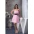 Sheath/Column Strapless Chiffon Short Pink Pleated Bridesmaid Dresses 02010340
