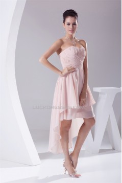 High Low Sweetheart Chiffon Short Bridesmaid Dresses 02010342