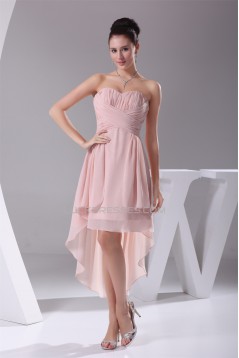 High Low Sweetheart Chiffon Short Bridesmaid Dresses 02010342