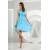 Short/Mini Ruffles A-Line Chiffon Elastic Woven Satin Bridesmaid Dresses 02010351