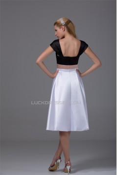 A-Line Silk like Satin Sweetheart Sleeveless Short Bridesmaid Dresses 02010363