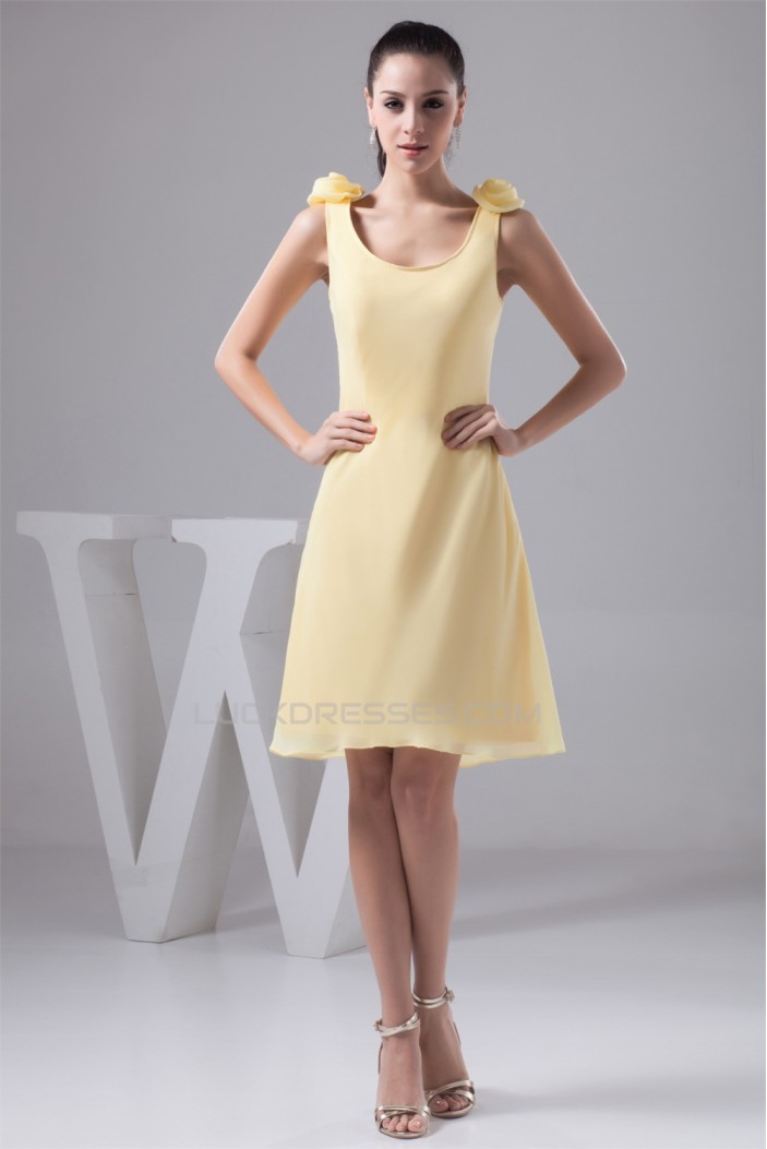 A-Line Handmade Flowers Chiffon Bridesmaid Dresses 02010406