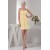 Chiffon Spaghetti Straps Short Yellow Bridesmaid Dresses 02010407