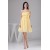 A-Line Knee-Length Sequins Chiffon Sleeveless Short Yellow Bridesmaid Dresses Maternity Dresses 02010415