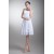A-Line Knee-Length Chiffon Halter Short White Bridesmaid Dresses 02010453