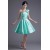 A-Line Knee-Length Bows Sleeveless Satin One-Shoulder Short Bridesmaid Dresses 02010465