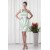 Bows Sleeveless Satin Sheath/Column Short/Mini One-Shoulder Bridesmaid Dresses 02010466