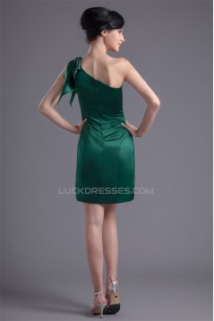 Elastic Woven Satin Short/Mini Sleeveless Short Bridesmaid Dresses 02010479