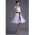 Knee-Length Strapless Sleeveless Chiffon Short White Bridesmaid Dresses 02010494