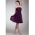 Sleeveless Strapless Knee-Length Chiffon Short Purple Bridesmaid Dresses 02010532