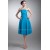 Tea Length Pleats Strapless Sleeveless A-Line Bridesmaid Dresses 02010545