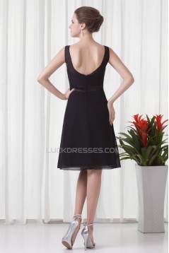 Short Black Chiffon Bridesmaid Dresses 02010550