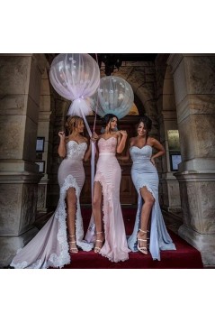 Mermaid Sweetheart Lace Long Bridesmaid Dresses 3010004