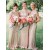 Sheath Cap-Sleeve Sequins Long Bridesmaid Dresses 3010007