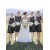 Black Lace Short Keyhole Back Bridesmaid Dresses 3010013