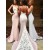 Trumpet/Mermaid Spaghetti Straps Lace Long Bridesmaid Dresses 3010021