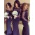 Long Sleeves Purple Lace Mermaid Wedding Party Dresses Bridesmaid Dresses 3010034