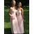 Long Pink Lace and Chiffon Wedding Party Dresses Bridesmaid Dresses 3010036