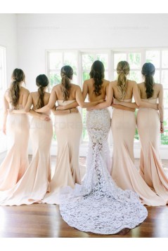 Trumpet/Mermaid Sweetheart Long Wedding Party Dresses Bridesmaid Dresses 3010037