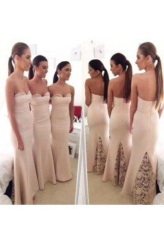 Trumpet/Mermaid Lace Floor Length Wedding Party Dresses Bridesmaid Dresses 3010038