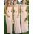 Lace Illusion Neckline Long Pink Floor-Length Chiffon Lace Wedding Party Dresses Bridesmaid Dresses 3010039