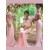 Trumpet/Mermaid Off-the-Shoulder Lace Long Pink Wedding Party Dresses Bridesmaid Dresses 3010042
