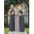 Column Halter Chiffon Lace Floor-Length Wedding Party Dresses Bridesmaid Dresses 3010049