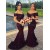 Trumpet/Mermaid Off-the-Shoulder Sequins Long Purple Wedding Party Dresses Bridesmaid Dresses 3010050