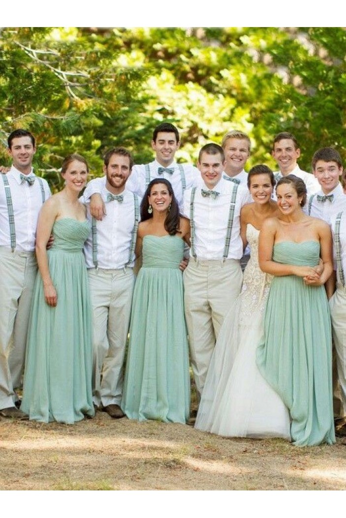 Long Sweetheart Chiffon Wedding Party Dresses Bridesmaid Dresses 3010069