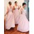 A-Line V-Neck Straps Long Pink Wedding Party Dresses Bridesmaid Dresses 3010073