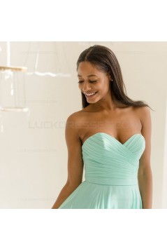 Mint Green Chiffon Long Wedding Guest Dresses Bridesmaid Dresses 3010099
