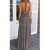 Grey V-Neck Chiffon Long Wedding Guest Dresses Bridesmaid Dresses 3010107