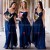 Long Blue Chiffon Wedding Guest Dresses Bridesmaid Dresses 3010117