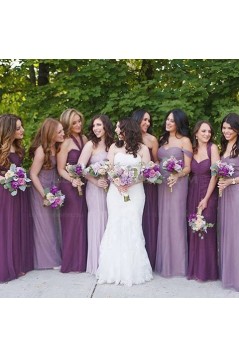 Empire Long Purple Wedding Guest Dresses Bridesmaid Dresses 3010142