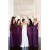 Purple Floor-Length Chiffon Wedding Guest Dresses Bridesmaid Dresses 3010144