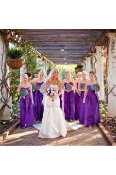 Purple Sweetheart Long Wedding Guest Dresses Bridesmaid Dresses 3010145