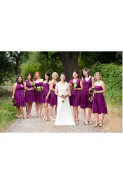 Short Purple Wedding Guest Dresses Bridesmaid Dresses 3010152
