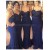 Mermaid Spaghetti Straps Long Navy Wedding Guest Dresses Bridesmaid Dresses 3010169