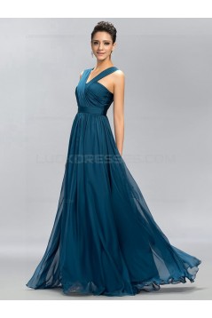 A-Line Long Chiffon Wedding Guest Dresses Bridesmaid Dresses 3010188