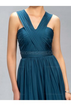A-Line Long Chiffon Wedding Guest Dresses Bridesmaid Dresses 3010188