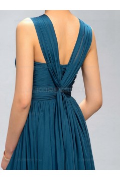 A-Line Long Chiffon Wedding Guest Dresses Bridesmaid Dresses 3010188